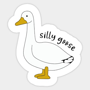 silly goose funny Sticker